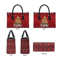 Funny Kiwi Bird Xmas Tree Leather Bag New Zealand Tribal Christmas Spirit LT9 - Polynesian Pride
