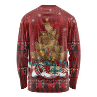 Funny Kiwi Bird Xmas Tree Long Sleeve Shirt New Zealand Tribal Christmas Spirit LT9 - Polynesian Pride