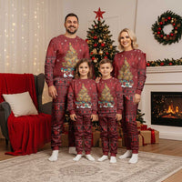 Funny Kiwi Bird Xmas Tree Christmas Pajama Set New Zealand Tribal Christmas Spirit LT9 - Polynesian Pride