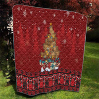 Funny Kiwi Bird Xmas Tree Quilt New Zealand Tribal Christmas Spirit LT9 - Polynesian Pride