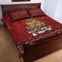 Funny Kiwi Bird Xmas Tree Quilt Bed Set New Zealand Tribal Christmas Spirit LT9 - Polynesian Pride