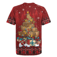 Funny Kiwi Bird Xmas Tree Rugby Jersey New Zealand Tribal Christmas Spirit LT9 - Polynesian Pride
