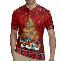 Funny Kiwi Bird Xmas Tree Rugby Jersey New Zealand Tribal Christmas Spirit LT9 - Polynesian Pride