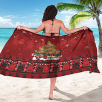 Funny Kiwi Bird Xmas Tree Sarong New Zealand Tribal Christmas Spirit LT9 - Polynesian Pride