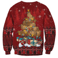 Funny Kiwi Bird Xmas Tree Sweatshirt New Zealand Tribal Christmas Spirit LT9 - Polynesian Pride