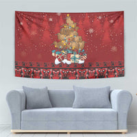 Funny Kiwi Bird Xmas Tree Tapestry New Zealand Tribal Christmas Spirit LT9 - Polynesian Pride