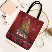 Funny Kiwi Bird Xmas Tree Tote Bag New Zealand Tribal Christmas Spirit LT9 Black Strap One Size Red - Polynesian Pride