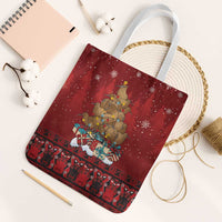 Funny Kiwi Bird Xmas Tree Tote Bag New Zealand Tribal Christmas Spirit LT9 White Strap One Size Red - Polynesian Pride