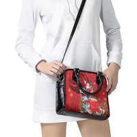 Funny Santa Riding Shark Shoulder Handbag Polynesian Tribal Christmas Spirit - Polynesian Pride