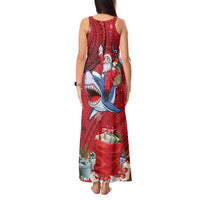 Funny Santa Riding Shark Tank Maxi Dress Polynesian Tribal Christmas Spirit LT9 - Polynesian Pride