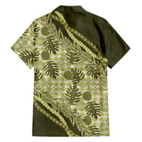 Hawaii Breadfruit Palaka Family Matching Puletasi and Hawaiian Shirt Omaomao Maile Lei LT9 - Polynesian Pride