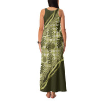 Hawaii Breadfruit Palaka Family Matching Tank Maxi Dress and Hawaiian Shirt Omaomao Maile Lei LT9 - Polynesian Pride