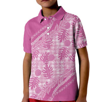 Hawaii Breadfruit Palaka Kid Polo Shirt Omaomao Ulaula Maile Lei - Polynesian Pride