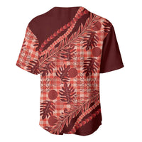 Hawaii Breadfruit Palaka Baseball Jersey Ulaula Maile Lei - Polynesian Pride