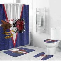 American Samoa Heart Tribal Personalized Bathroom Set Polynesian Patterns