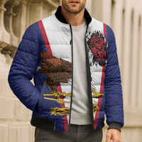 American Samoa Heart Tribal Personalized Bomber Puffer Jacket Polynesian Patterns