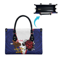 American Samoa Heart Tribal Personalized Leather Bag Polynesian Patterns