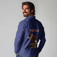 American Samoa Heart Tribal Personalized Long Sleeve Polo Shirt Polynesian Patterns