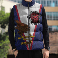 American Samoa Heart Tribal Personalized Sleeveless Puffer Jacket Polynesian Patterns