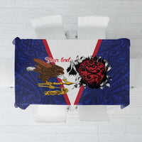 American Samoa Heart Tribal Personalized Tablecloth Polynesian Patterns