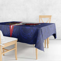 American Samoa Heart Tribal Personalized Tablecloth Polynesian Patterns