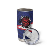 American Samoa Heart Tribal Personalized Tumbler Cup Polynesian Patterns