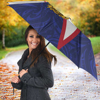 American Samoa Heart Tribal Personalized Umbrella Polynesian Patterns