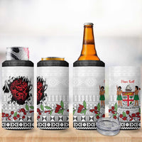 Fiji Heart Tribal Personalised 4 in 1 Can Cooler Tumbler Polynesian Patterns