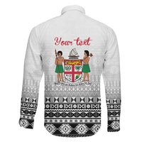 Fiji Heart Tribal Personalised Family Matching Off The Shoulder Long Sleeve Dress and Hawaiian Shirt Polynesian Patterns LT9 - Polynesian Pride