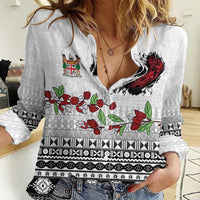 Fiji Heart Tribal Personalised Women Casual Shirt Polynesian Patterns