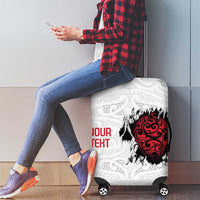 New Zealand Maori Heart Tribal Personalised Luggage Cover Polynesian Patterns