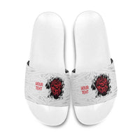 New Zealand Maori Heart Tribal Personalised Slide Sandals Polynesian Patterns