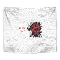 New Zealand Maori Heart Tribal Personalised Tapestry Polynesian Patterns