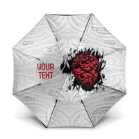 New Zealand Maori Heart Tribal Personalised Umbrella Polynesian Patterns