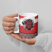 Tonga Heart Tribal Personalised Ceramic Mug Polynesian Patterns