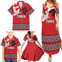 Tonga Heart Tribal Personalised Family Matching Summer Maxi Dress and Hawaiian Shirt Polynesian Patterns LT9 - Polynesian Pride