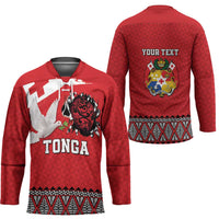 Tonga Heart Tribal Personalised Hockey Jersey Polynesian Patterns