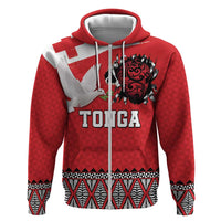 Tonga Heart Tribal Personalised Hoodie Polynesian Patterns