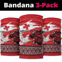 Tonga Heart Tribal Personalised Neck Gaiter Polynesian Patterns