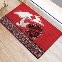Tonga Heart Tribal Personalised Rubber Doormat Polynesian Patterns