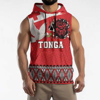 Tonga Heart Tribal Personalised Sleeveless Hoodie Polynesian Patterns