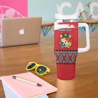 Tonga Heart Tribal Personalised Tumbler With Handle Polynesian Patterns