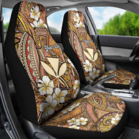 Personalised Hawaii Tribal Humpback Whale Car Seat Cover Melemele Hibiscus Seamless Pattern
