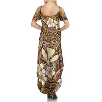 Personalised Hawaii Tribal Humpback Whale Family Matching Summer Maxi Dress and Hawaiian Shirt Melemele Hibiscus Seamless Pattern LT9 - Polynesian Pride
