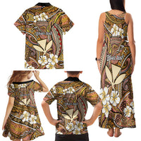 Personalised Hawaii Tribal Humpback Whale Family Matching Tank Maxi Dress and Hawaiian Shirt Melemele Hibiscus Seamless Pattern LT9 - Polynesian Pride