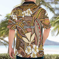 Personalised Hawaii Tribal Humpback Whale Hawaiian Shirt Melemele Hibiscus Seamless Pattern