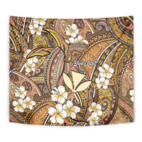 Personalised Hawaii Tribal Humpback Whale Tapestry Melemele Hibiscus Seamless Pattern