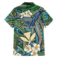Personalised Hawaii Tribal Humpback Whale Family Matching Summer Maxi Dress and Hawaiian Shirt Omaomao Hibiscus Seamless Pattern LT9 - Polynesian Pride