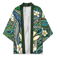 Personalised Hawaii Tribal Humpback Whale Kimono Omaomao Hibiscus Seamless Pattern