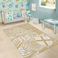 Custom Indo Fijians Area Rug Fiji ke Hindustani Polyneisan Paisley Beige Style LT9 - Polynesian Pride